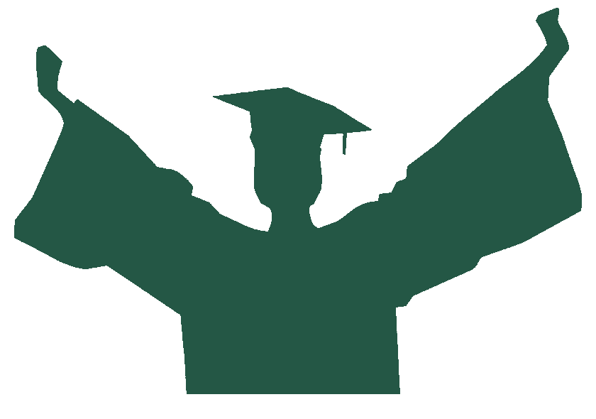 Graduate silhouette graphic for use where no student picture exists.
